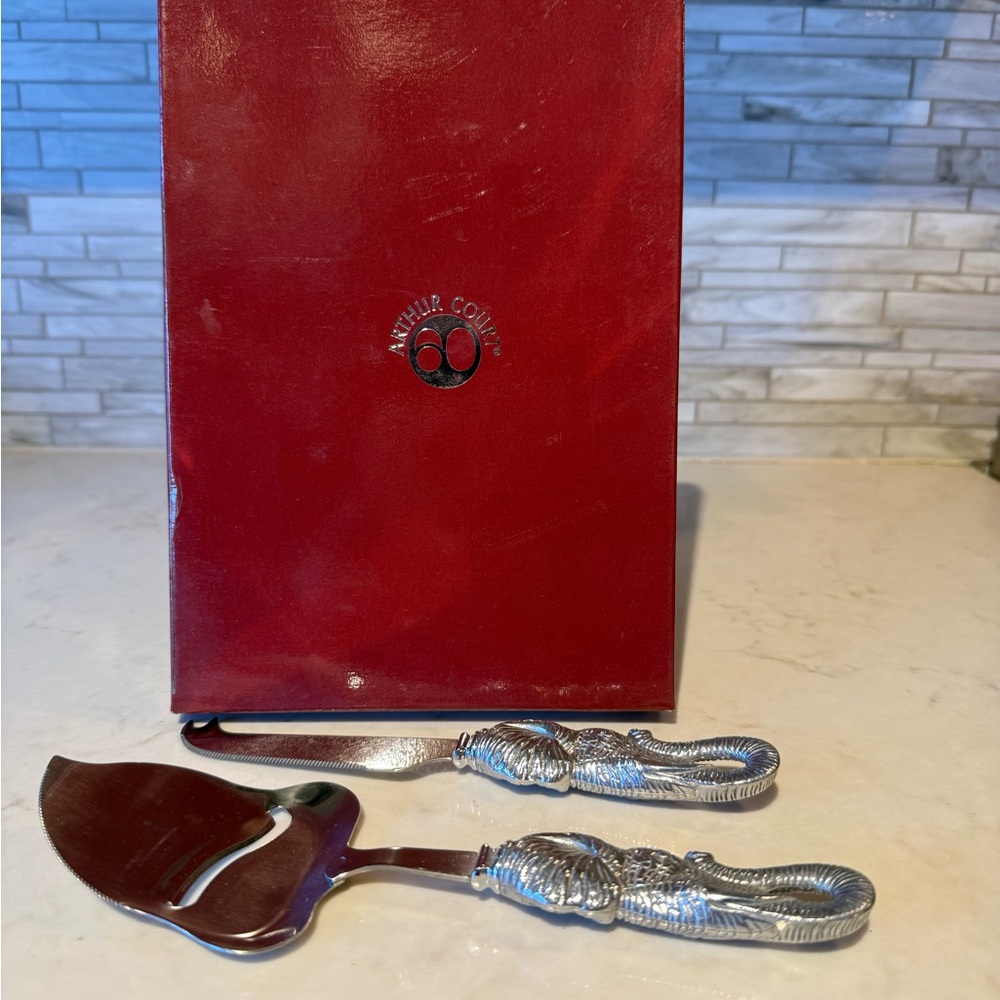 Vintage Arthur Court Cheese Server Set 2 piece